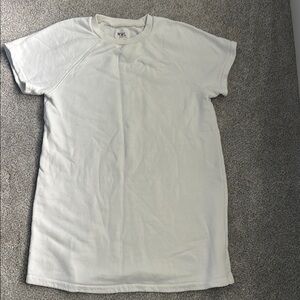 Madewell White Cotton Short Sleeve Dress